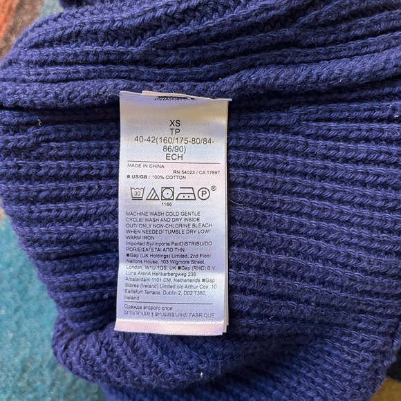 Banana Republic Lita Organic Cotton Sweater Tank. Navy XS. - Picture 7 of 12